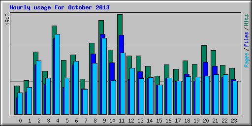 Hourly usage for October 2013