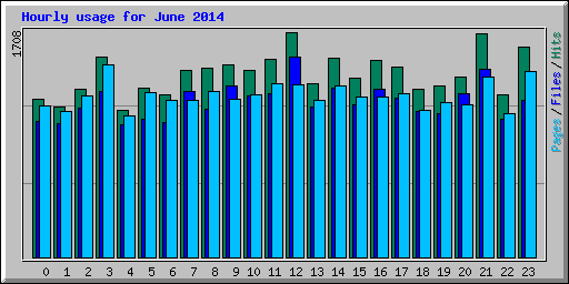 Hourly usage for June 2014