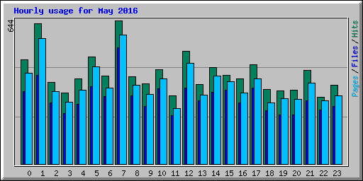 Hourly usage for May 2016