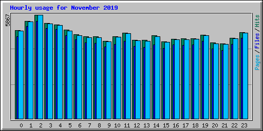 Hourly usage for November 2019