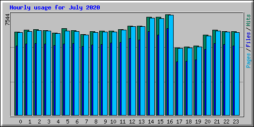 Hourly usage for July 2020