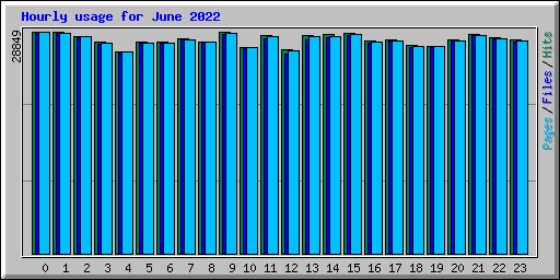 Hourly usage for June 2022