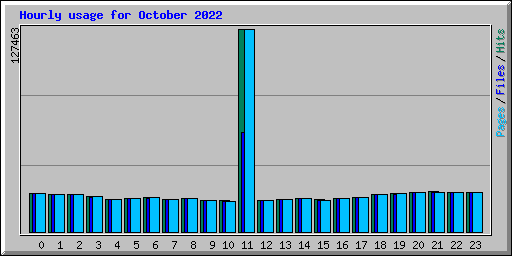 Hourly usage for October 2022