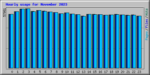 Hourly usage for November 2023