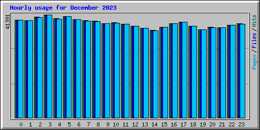 Hourly usage for December 2023