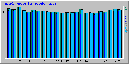 Hourly usage for October 2024