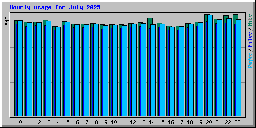 Hourly usage for July 2025