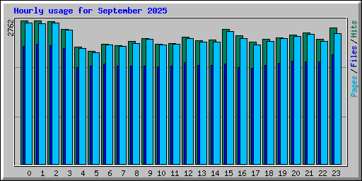 Hourly usage for September 2025