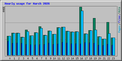 Hourly usage for March 2026